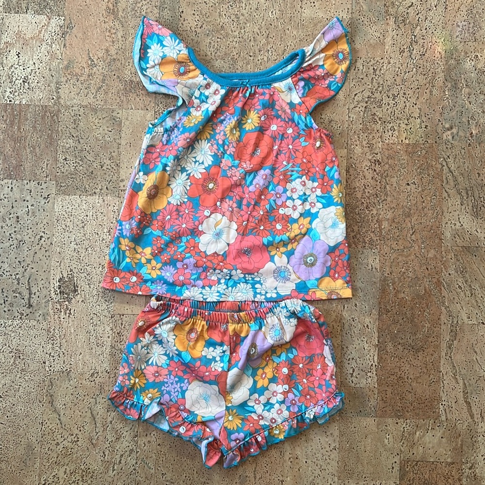 Carters floral tank short pajama set.